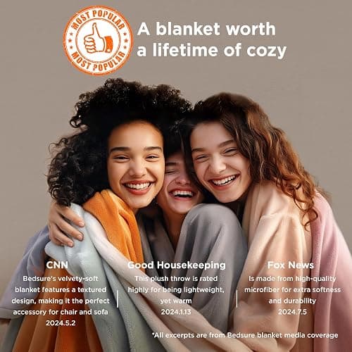 Bedsure Fleece Throw Blanket for Couch Grey - Lightweight Plush Fuzzy Cozy Soft Blankets and Throws for Sofa, 50x60 inches - Grey - Throw (50" x 60") thumbnail 3