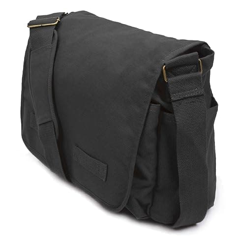 Sweetbriar Classic Vintage Messenger Bag - Original Heavyweight Cotton Canvas Shoulder Bag with Upgraded Features thumbnail 5