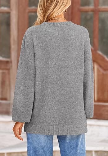 PRETTYGARDEN Women's 2025 Fall Sweaters Casual Crew Neck Long Sleeve Pullover Tops Ribbed Knit Loose Fit Winter Clothes thumbnail 2
