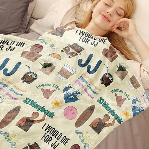 50'' x 40'' JJ Movie Inspired Gift Dating Flannel Blanket Maybanks, TV Show Throw House, Ultra-Soft Single Sided OBX Blankets All Seasons Warm Cozy for Sofa Chairs Bed Office Home Gift Fans Women Men thumbnail 5