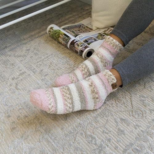BEARPAW Ladies 6 Pair Pack Cozy Super Soft Warm Lounge Socks Multi Color Patterned Ankle and Low Cut Packs thumbnail 8