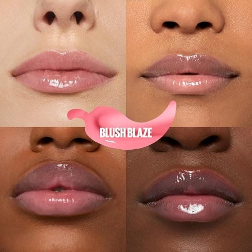 MAYBELLINE Lifter Gloss Lifter Plump, Plumping Lip Gloss with Chili Pepper and 5% Maxi-Lip, Blush Blaze, Sheer Pale Pink, 1 Count thumbnail 2