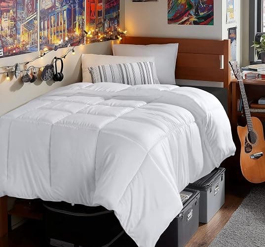 Utopia Bedding Comforter Duvet Insert, Quilted Comforter with Corner Tabs, Box Stitched Down Alternative Comforters Twin XL Size (White) thumbnail 6