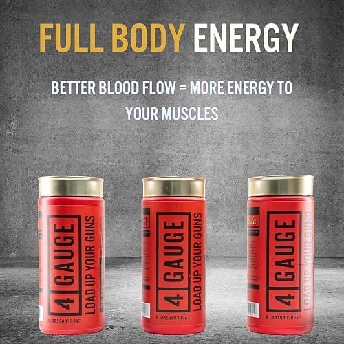4 Gauge Natural Preworkout Without The Jitters | 30 Servings | Nitric Oxide Booster | L-Citrullline, L-Carnitine, Creatine | No Artificial Ingredients | Frozen Lemonade thumbnail 7