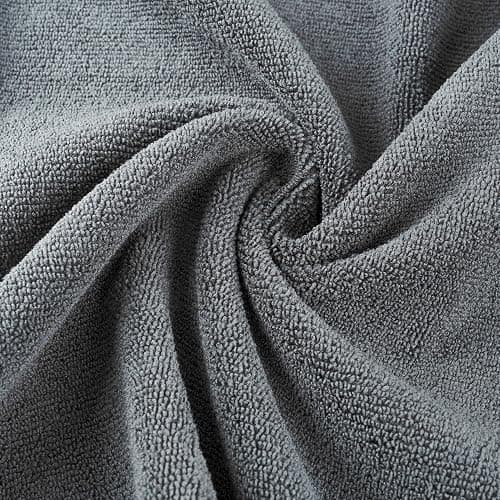 MICROFI New Microfiber Hair Drying Salon Towels, Quick Dry, Lint Free, 4 Pack (Gray, 16'' x 29'') thumbnail 4