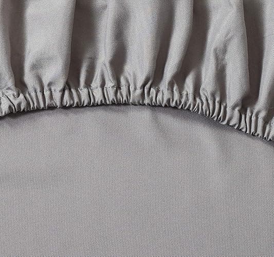 Home Beyond & HB design - Fitted Sheet, Ultra Soft Brushed Microfiber, Wrinkle Fade & Shrinkage Resistant, Deep Pocket Bed Sheet (Full or Double, Grey) thumbnail 4