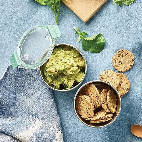 Smash Microwave Safe Stainless Steel Snack Pots 200 ML 2 Pk Sage thumbnail 2