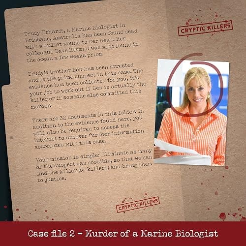 Cryptic Killers Bundle #1 - Unsolved Murder Mystery Game - Cold Case File Investigation - Detective Clues/Evidence - Solve The Crime - Individuals, Date Nights & Party Groups - 3 Pack thumbnail 5
