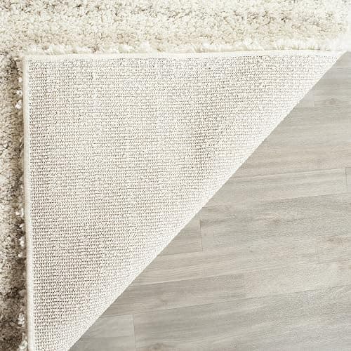 SAFAVIEH Area Rug 4x6 - Arizona Shag Collection - Ivory & Beige, Moroccan Boho Design, Non-Shedding & Easy to Clean, Ideal for Living Room, Bedroom, Dining Space (ASG741A) thumbnail 4