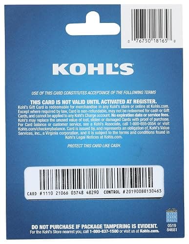 Kohl's Gift Card $50 thumbnail 2