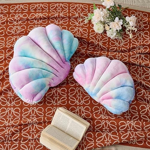 XIAIJIA Seashell Decorative Pillow Shell Shaped Throw Pillow 3D Insert Beach Pillow Soft Velvet Pillow Sea Ocean Decoration Couch Bed Pillow Cushions(Pink,14 X 11 inch) thumbnail 8
