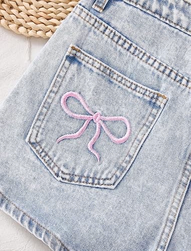 oyyniis Jean Shorts High Waist Straight Leg Denim Shorts thumbnail 4