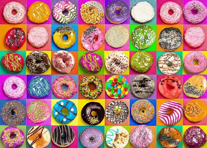 Jigsaw Puzzles 500 Pieces for Adults,Donuts Jigsaw Puzzles 500 Pieces | Nattork Puzzle 500 pieces for adults. For birthday, holiday and Christmas party,Donuts,21.25X15 in. - Image 1
