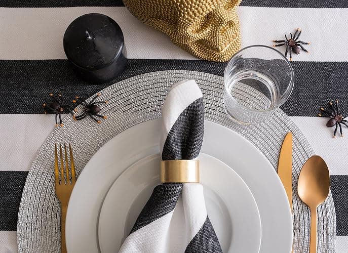 DII Basic Napkin Ring Collection Decorative, Gold, One Size, 6 Count thumbnail 7