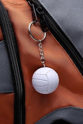 Tandem Sport Volleyball Key Chain - Mini Volleyball On Key Ring - Volleyball Keychain for Backpacks, Gym Bags, Purses - Volleyball Themed Party Supplies - Gift for Volleyball Players thumbnail 3
