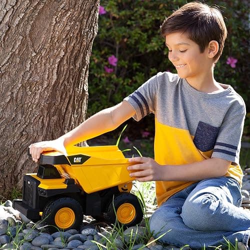 Cat Construction Toys, Steel Dump Truck 16" - Real Steel Body, Working Dump Bed, Oversize All-Terrain Wheels, Heavy-Duty Construction Vehicle for Indoor/Outdoor Play, Kids Ages 3 + thumbnail 2