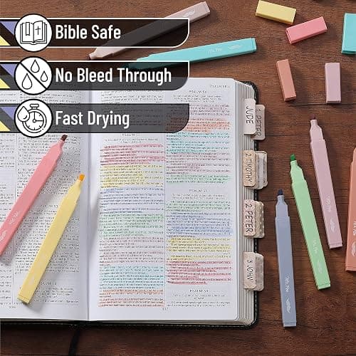 Mr. Pen- Aesthetic Cute Pastel Highlighters Set, 8 pcs, Chisel Tip, Candy Colors, No Bleed Bible Assorted Colors thumbnail 5