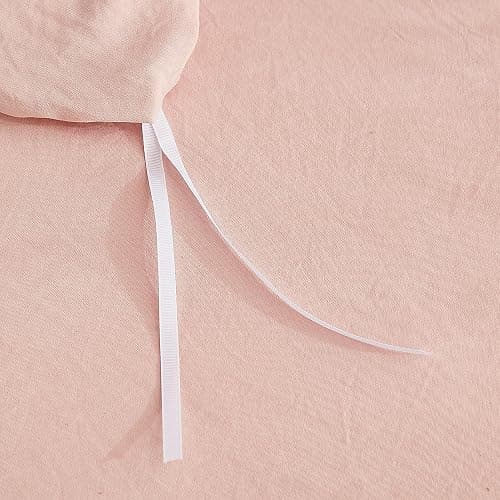 GETIYA Rosa Rüschen Bettwäsche 200x220 Weich Mikrofaser Bettwäsche Teenager Mädchen Damen Bettbezug Rüschen Dekoration Romantisch Rosa Bettwaesche Doppelbett mit 2 Kissenbezug 80x80 thumbnail 9