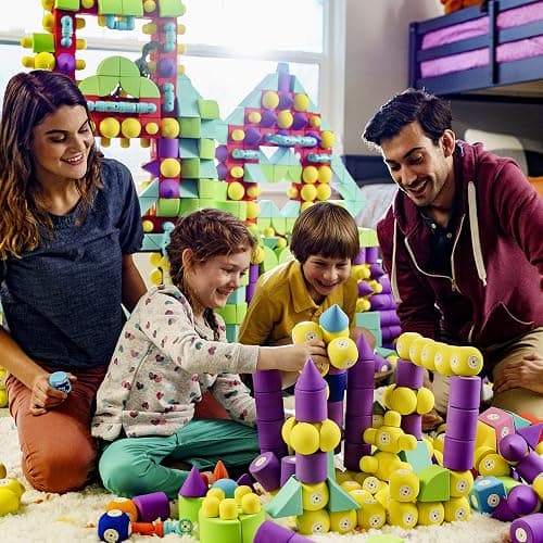 Blockaroo Magnetic Foam Building Blocks - 13-Piece Roadster, Bath Toys for Toddlers, Preschool Toys, Bathtub Toys, Sensory Toys, Blocks for Toddlers 3-5, Engineering Toys for Kids 3-5, Bath Blocks - Roadster thumbnail 2