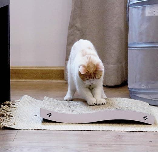 Cat Scratcher, Durable Scratch Pad, Corrugated Cardboard Scratching Board for Indoor Cats, Heavy Duty, Double-Sided Usability, Recyclable, with Catnip thumbnail 9