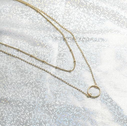 MEVECCO Layered Heart Necklace Pendant Handmade 18k Gold Plated Dainty Gold Choker Arrow Bar Layering Long Necklace for Women thumbnail 5