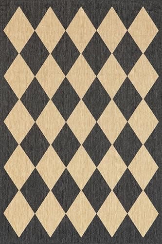 nuLOOM Outdoor Performance Collection Sabina Dark Grey/Ivory, 8' x 10', Soft, High Traffic, Stain Resistant, Easy Clean, Durable Area Rug for Indoor/Outdoor Patio, Deck, Porch, Garden, Courtyard thumbnail 3