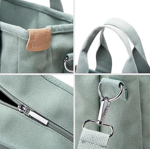 Small Tote Bag with Zipper Tote Bag for Women Canvas Crossbody Bag Shoulder Bag Satchel Hobo Bag Messenger Bag 2023 thumbnail 7