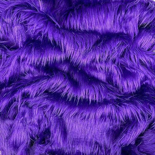Barcelonetta Faux Fur Fabric | Pre-Cut Fur Squares for Sewing, DIY Crafts, Costumes, Upholstery | Soft, Vegan Faux Fur | Material for Plush Toy Projects (Purple, 10" X 10") - Image 1