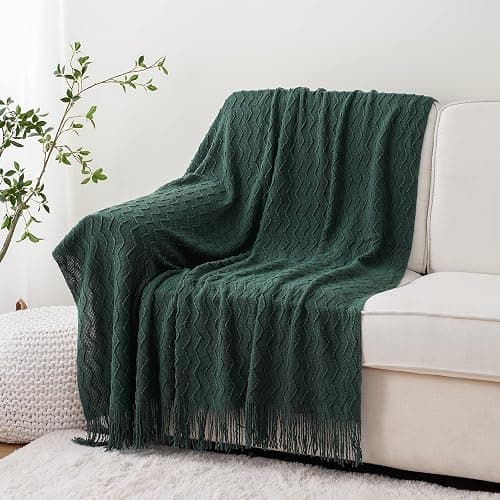 BATTILO HOME Christmas Green Throw Blanket for Couch, Forest Green Throw Blankets, Christmas Decorative Throw Blanket for Sofa Bed, Christmas Decor, 50"x60" thumbnail 4