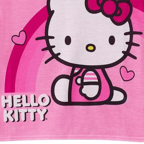 Hello Kitty Girls Pajama Pants and Sleep Shirt Sets 4 Piece PJ Top and Bottom Sleepwear Set for Girls Pajamas for Kids thumbnail 7