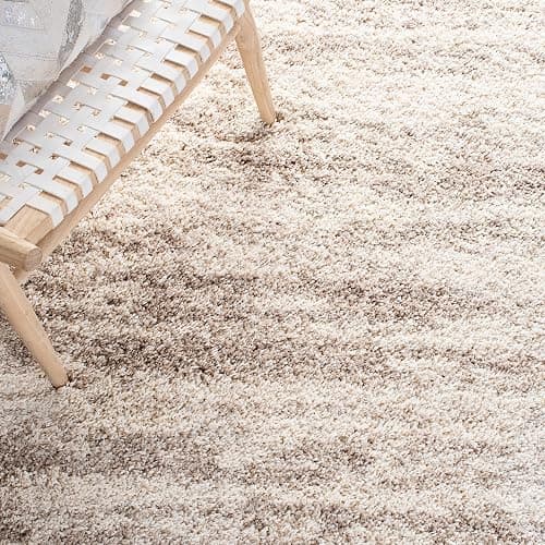 SAFAVIEH Hudson Shag Collection Area Rug - 6' x 9', Ivory & Beige, Modern Design, Non-Shedding & Easy Care, 2-inch Thick Ideal for High Traffic Areas in Living Room, Bedroom (SGH206B) thumbnail 7