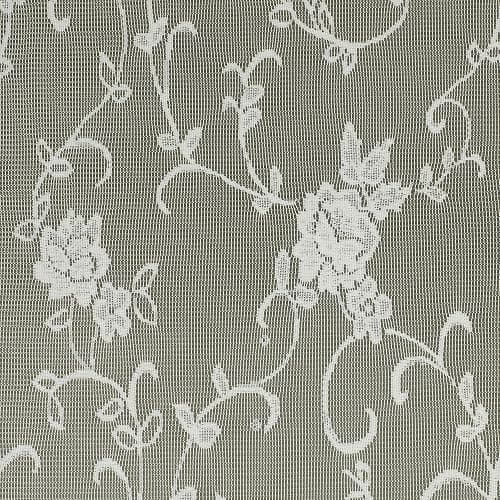 Enchanting Roses Luxury Lace Window Treatment, Ivory, 5 Pc Set | Sheer Polyester, Light Filtering, Rod Pocket, Machine Washable, Scallop Valance, 38"L Swag Pair, 63"L Panel & 2-95"L Panels thumbnail 4