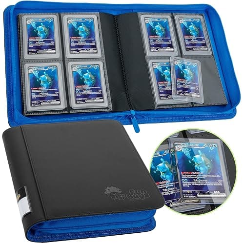 FunGuys Toploader Binder, Trading Card Binder Storage,128 4 Pocket Top Loader Pokemon Binder, Card Collection for Yugioh, MTG, TCG, Card Folders for Trading Cards - Image 1