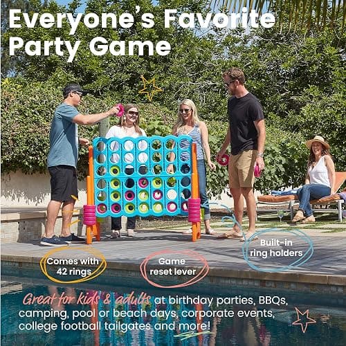 Jumbo 4-To-Score, Giant Game, Vibrant - Vibrant thumbnail 3