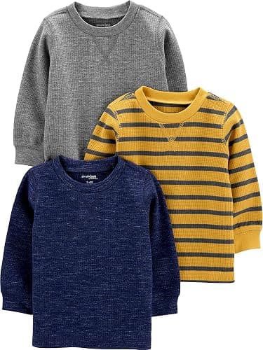 Simple Joys by Carter's Boys 3-Pack Thermal Long Sleeve Shirts - Image 1