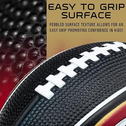 Franklin Sports Youth NFL Football + Air Pump Set - Soft Foam 8.5" Youth Mini Footballs with 8 Teams Choice + Air Pump thumbnail 4
