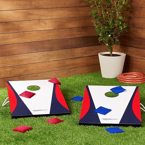 Amazon Basics Cornhole Set, Blue/Red thumbnail 6