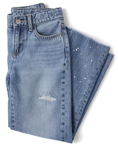 The Children's Place Girls' Wide Leg Jeans thumbnail 4