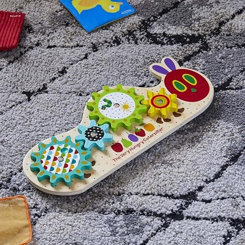 KIDS PREFERRED World of Eric Carle The Very Hungry Caterpillar Montessori Spinning Wooden Gears Toy with Colorful Non-Removable Gears thumbnail 5