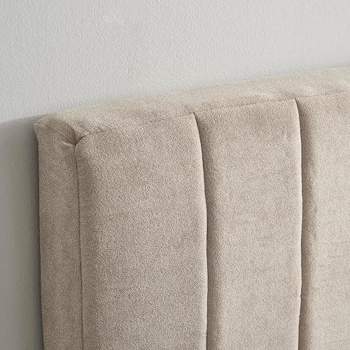 Upholstered King Headboard - Easy Assemble Channel Stitched Headboard King Size Bed - Wall Mounted Headboards with 3D Soundproof Wall Panels Peel & Stick Floating Headboards, Beige thumbnail 2