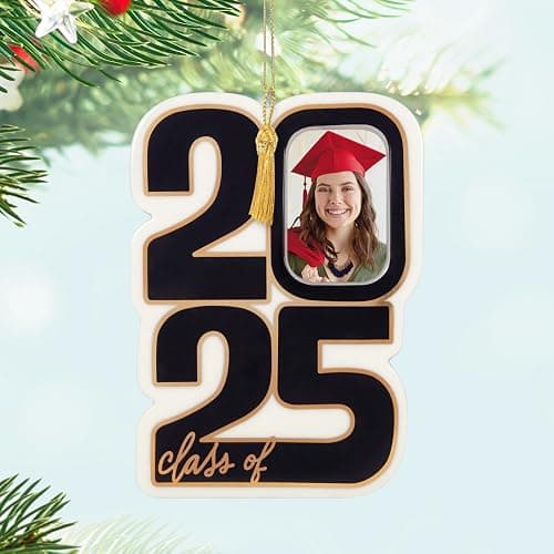 Hallmark Keepsake Christmas Ornament 2025, Class of 2025 Photo Frame, Porcelain, Gifts for Graduates thumbnail 2