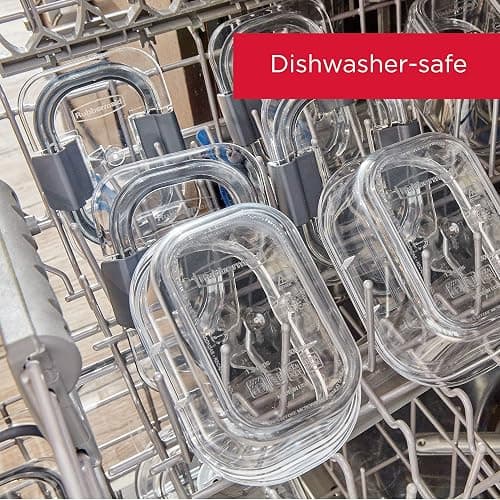 Rubbermaid Brilliance BPA-Free Food Storage Containers Multi Pack, 1.3 Cup Plastic Containers with Lids, 5 Pack, Leak Proof, Microwave & Dishwasher Safe thumbnail 7
