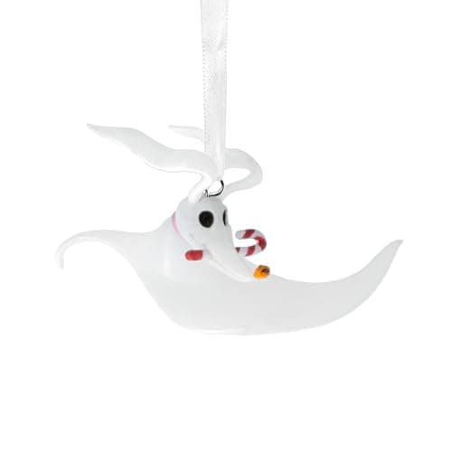 Hallmark Disney Tim Burton's The Nightmare Before Christmas Zero with Candy Cane Christmas Ornament, Gifts for Disney Fans - Image 1