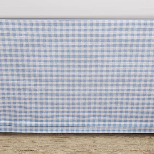 Laura Ashley Home - Cotton Ruffled Bedskirt, Lightweight & Classic Style (Hedy Blue, Queen) thumbnail 3
