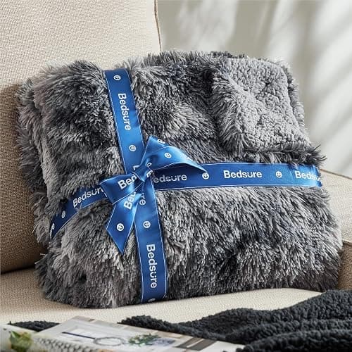 Bedsure GentleSoft Fluffy Fuzzy Faux Fur Throw Blanket for Couch, Soft Sherpa Fleece Cozy Gifts for Women, Plush Bed Blanket Christmas Room Decor for Men, Thick Warm Minky Teen Gifts Winter Bedding thumbnail 2