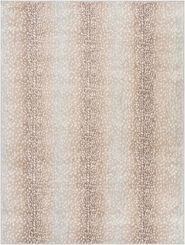 Livabliss Area Rugs - 5x7 Pablo Modern Antelope Print Tan Gray Rug for Living Room Bedroom - Animal Theme Non-Shedding Stain Resistant Carpet for Kitchen, Home Office (5'3" x 7'1") thumbnail 3