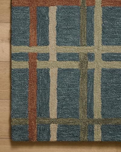 Loloi Magnolia Home by Joanna Gaines Waylon Collection WAY-01 Denim/Multi 5'-0" x 7'-6" Area Rug thumbnail 5