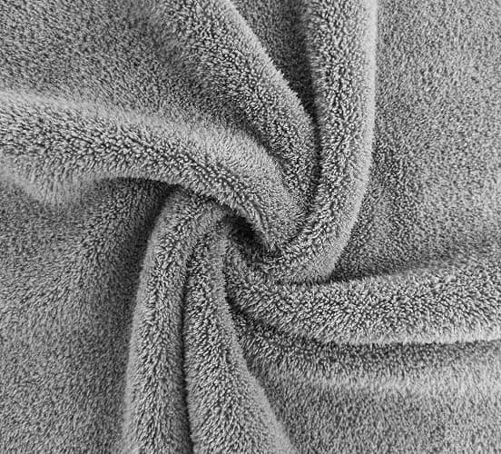 Kyapoo Baby Washcloths 12 Pack 12x12 Inches Microfiber Coral Fleece Extra Absorbent and Soft for Newborns, Infants and Toddlers-Grey thumbnail 3