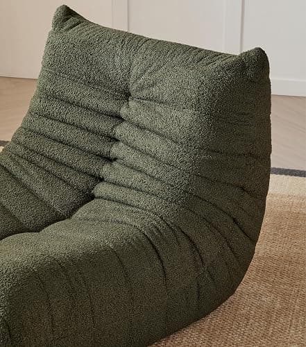 Adults Bean Bag Chairs Togo Couch Comfy Lazy Floor Sofa, Green, 1 Seater thumbnail 7