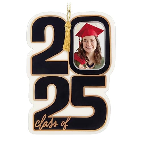 Hallmark Keepsake Christmas Ornament 2025, Class of 2025 Photo Frame, Porcelain, Gifts for Graduates - Image 1